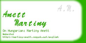 anett martiny business card
